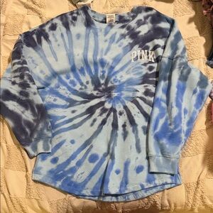 PINK Victoria's Secret Sky Blue Tie-Dye Top